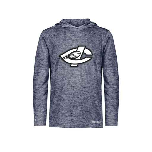 [FOLHCGNV-AS-LOGO1] Decker Men's Charge Hoodie (Adult S, Navy, Logo 1)