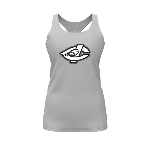 [FT0TRBGY-FYS-LOGO1] Decker Racerback Tank Top (Female Youth S, Gray, Logo 1)