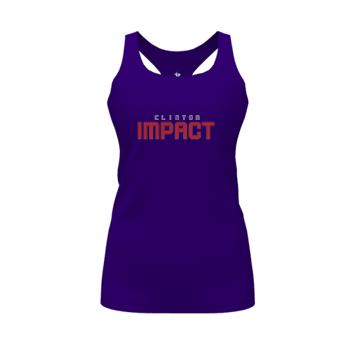 [CUS-DFW-RCBK-PER-PUR-FYS-LOGO2] Racerback Tank Top (Female Youth S, Purple, Logo 2)