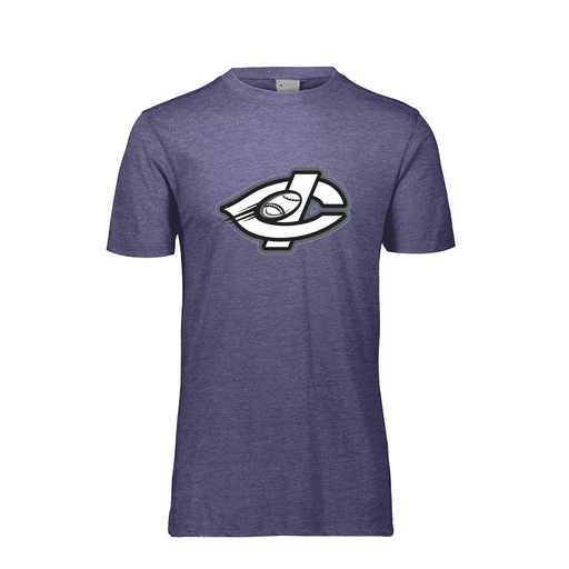[FTSCUBNV-YS-LOGO1] Decker Youth Tri-Blend T-Shirt - Short Sleeve (Youth S, Navy, Logo 1)