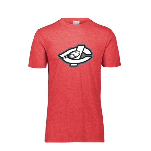 [FTSCUBRD-YS-LOGO1] Decker Youth Tri-Blend T-Shirt - Short Sleeve (Youth S, Red, Logo 1)