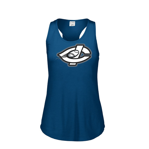 [3078.U22.S-LOGO1] Ladies Tri Blend Tank Top (Female Adult S, Navy, Logo 1)