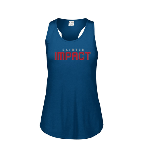 [3078.U22.S-LOGO2] Ladies Tri Blend Tank Top (Female Adult S, Navy, Logo 2)