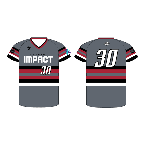 Clinton Impact Baseball - Extra Grey Jersey