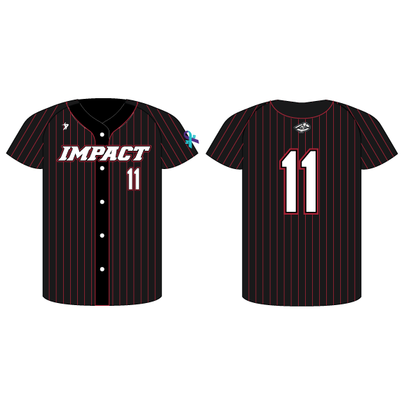 Clinton Impact Baseball - Extra Black Jersey