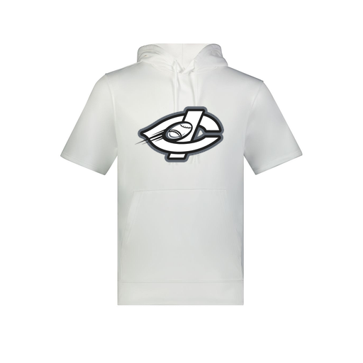 [6871.005.S-LOGO1] Men's Dri Fit Short Sleeve Hoodie (Adult S, White, Logo 1)