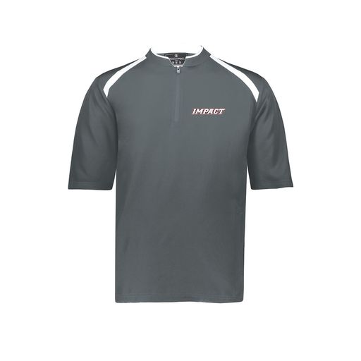 [229581-AS-GRY-LOGO3] Men's Dugout Short Sleeve Pullover (Adult S, Gray, Logo 3)