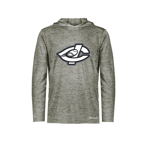 [FOLHCGGY-AS-LOGO1] Decker Men's Charge Hoodie (Adult S, Gray, Logo 1)