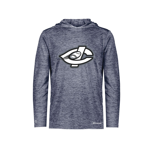 [FOLHCGNV-YS-LOGO1] Decker Youth Charge Hoodie (Youth S, Navy, Logo 1)