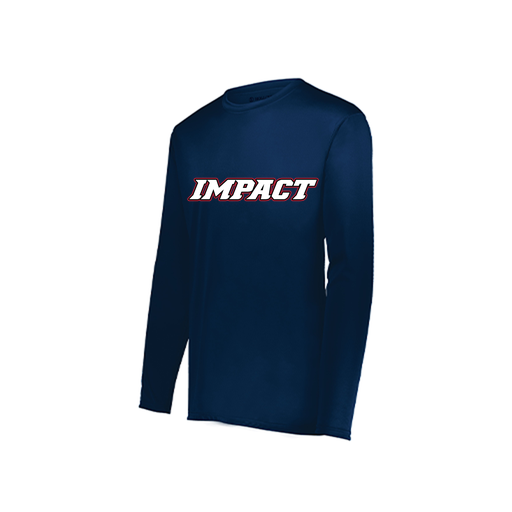 [222822.065.XS-LOGO3] Men's LS Smooth Sport Shirt (Adult XS, Navy, Logo 3)