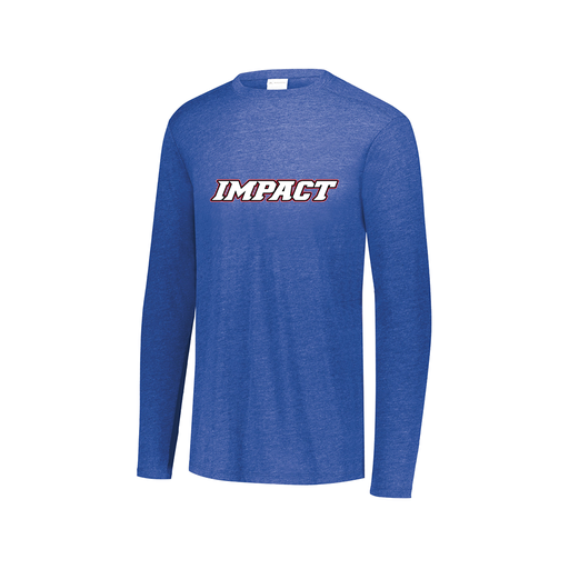 [FTLCUBRY-AXS-LOGO3] Decker Men's Tri-Blend T-Shirt - Long Sleeve (Adult XS, Royal, Logo 3)