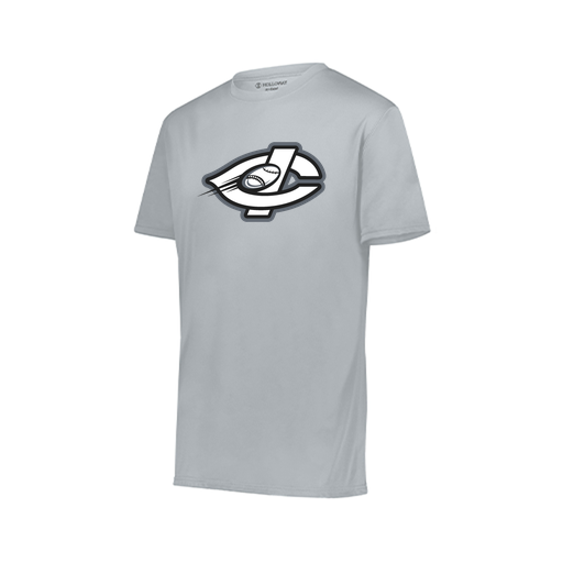 [222819.099.XXS-LOGO1] Youth Movement Dri Fit Shirt (Youth XXS, Silver, Logo 1)