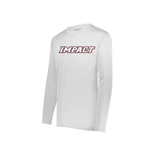 [222823.005.S-LOGO3] Youth LS Smooth Sport Shirt (Youth S, White, Logo 3)