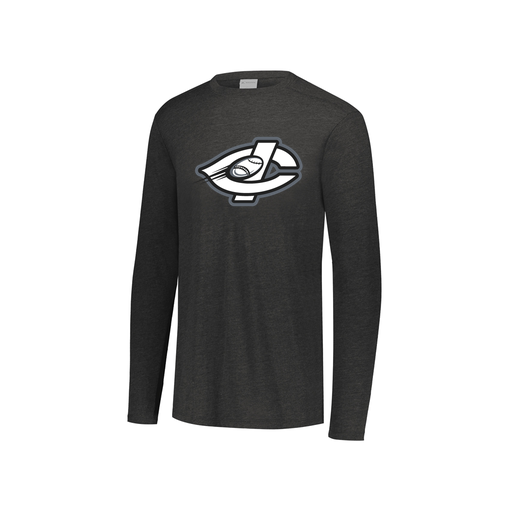 [FTLCUBBK-YS-LOGO1] Decker Youth Tri-Blend T-Shirt - Long Sleeve (Youth S, Black, Logo 1)