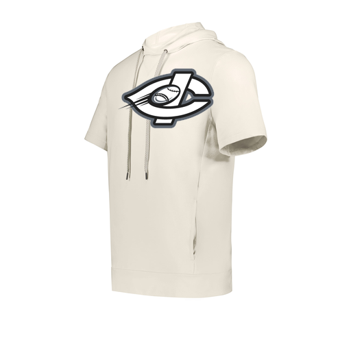 [222605-WHT-YS-LOGO1] YOUTH VENTURA SOFT KNIT SHORT SLEEVE HOODIE (Youth S, White, Logo 1)