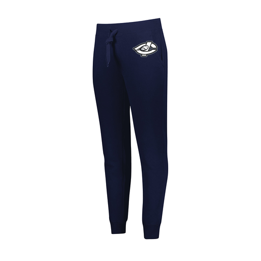 [229748.065.XS-LOGO1] Ladies 60/40 Fleece Jogger (Female Adult XS, Navy, Logo 1)