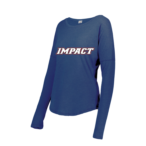 [FTLCUBRY-FAXS-LOGO3] Decker Women's Tri-Blend T-Shirt - Long Sleeve (Female Adult XS, Royal, Logo 3)
